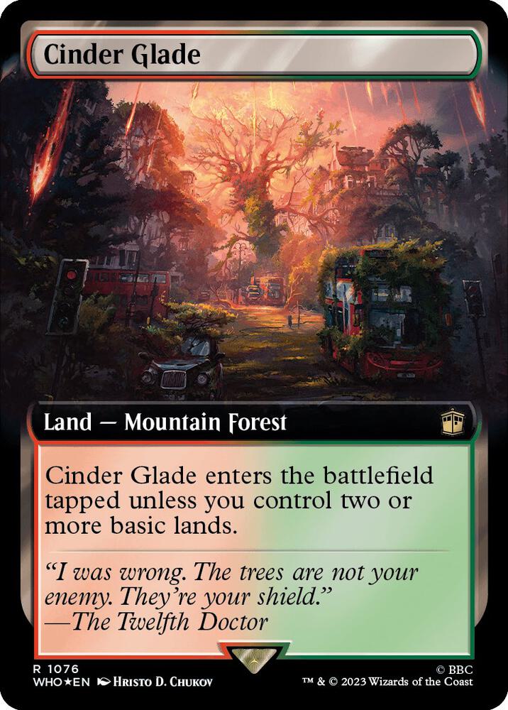 Cinder Glade (Extended Art) (Surge Foil) [Universes Beyond: Doctor Who] 1076