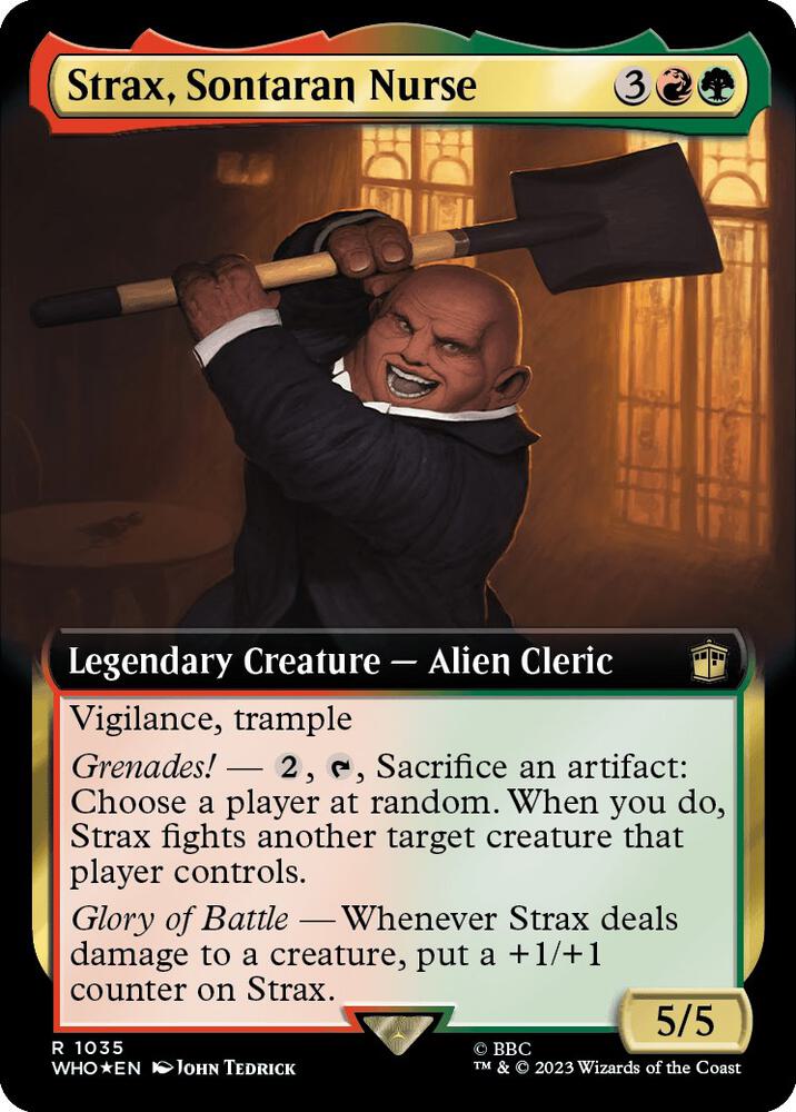 Strax, Sontaran Nurse (Extended Art) (Surge Foil) [Universes Beyond: Doctor Who] 1035