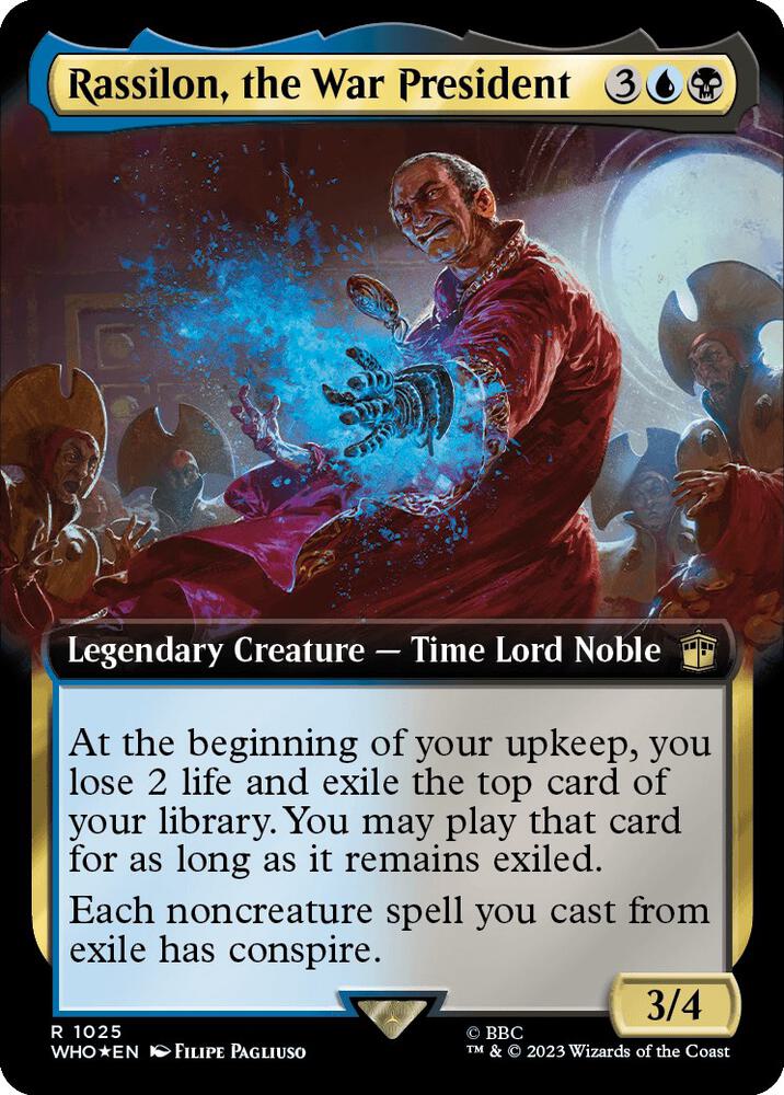 Rassilon, the War President (Extended Art) (Surge Foil) [Universes Beyond: Doctor Who] 1025