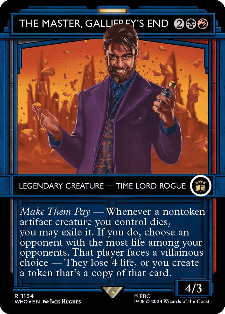 The Master, Gallifrey's End (Showcase) (Surge Foil) [Universes Beyond: Doctor Who] 1134