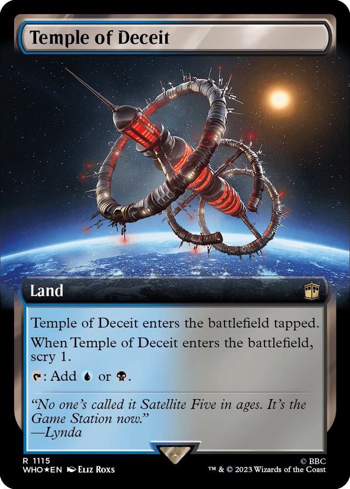 Temple of Deceit (Extended Art) (Surge Foil) [Universes Beyond: Doctor Who] 1115