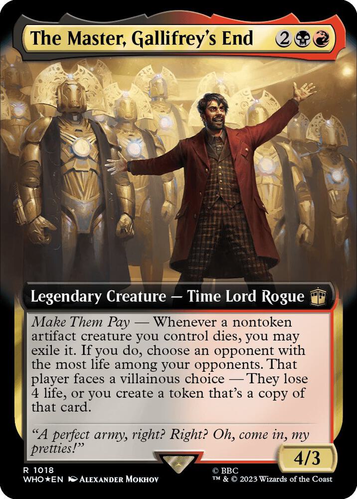 The Master, Gallifrey's End (Extended Art) (Surge Foil) [Universes Beyond: Doctor Who] 1018