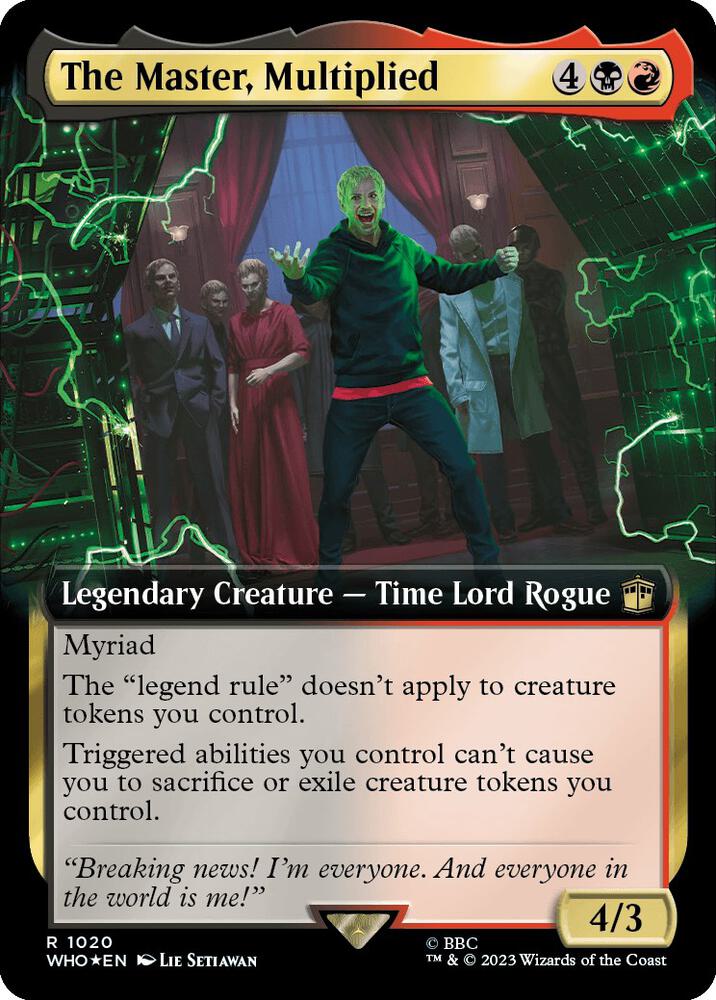 The Master, Multiplied (Extended Art) (Surge Foil) [Universes Beyond: Doctor Who] 1020