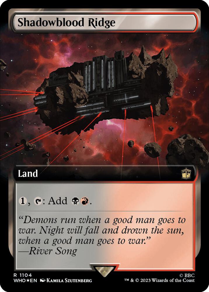 Shadowblood Ridge (Extended Art) (Surge Foil) [Universes Beyond: Doctor Who] 1104