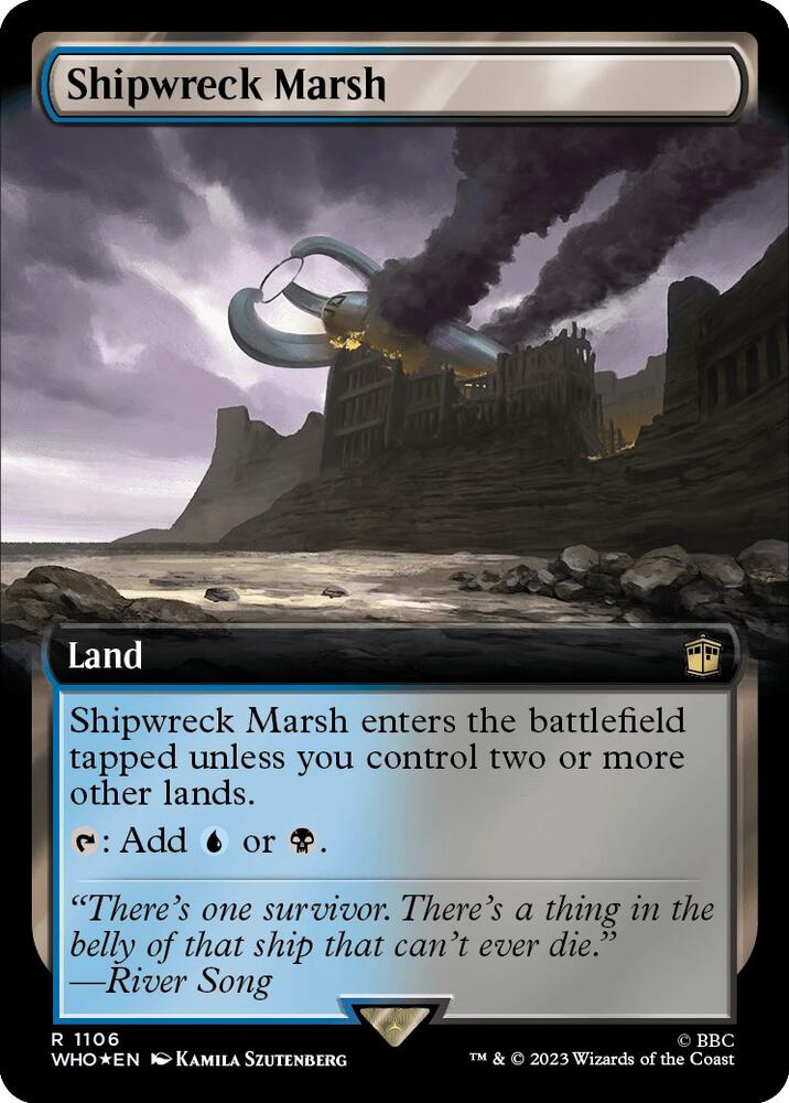 Shipwreck Marsh (Extended Art) (Surge Foil) [Universes Beyond: Doctor Who] 1106