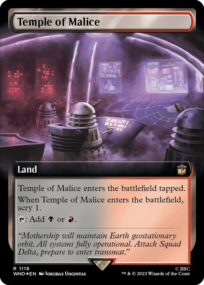 Temple of Malice (Extended Art) (Surge Foil) [Universes Beyond: Doctor Who] 1118