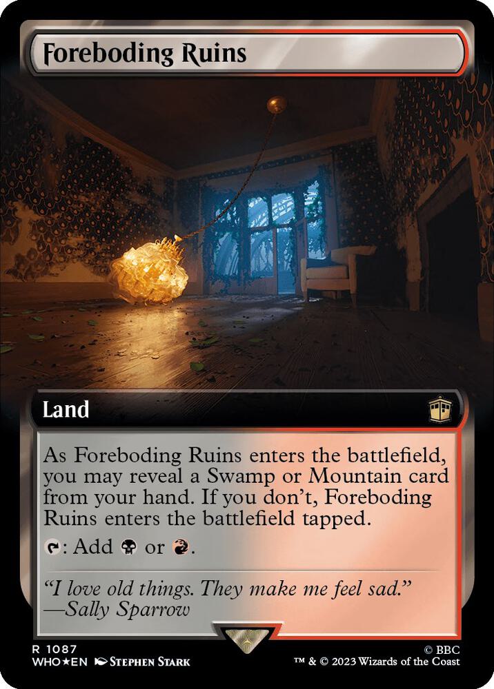Foreboding Ruins (Extended Art) (Surge Foil) [Universes Beyond: Doctor Who] 1087