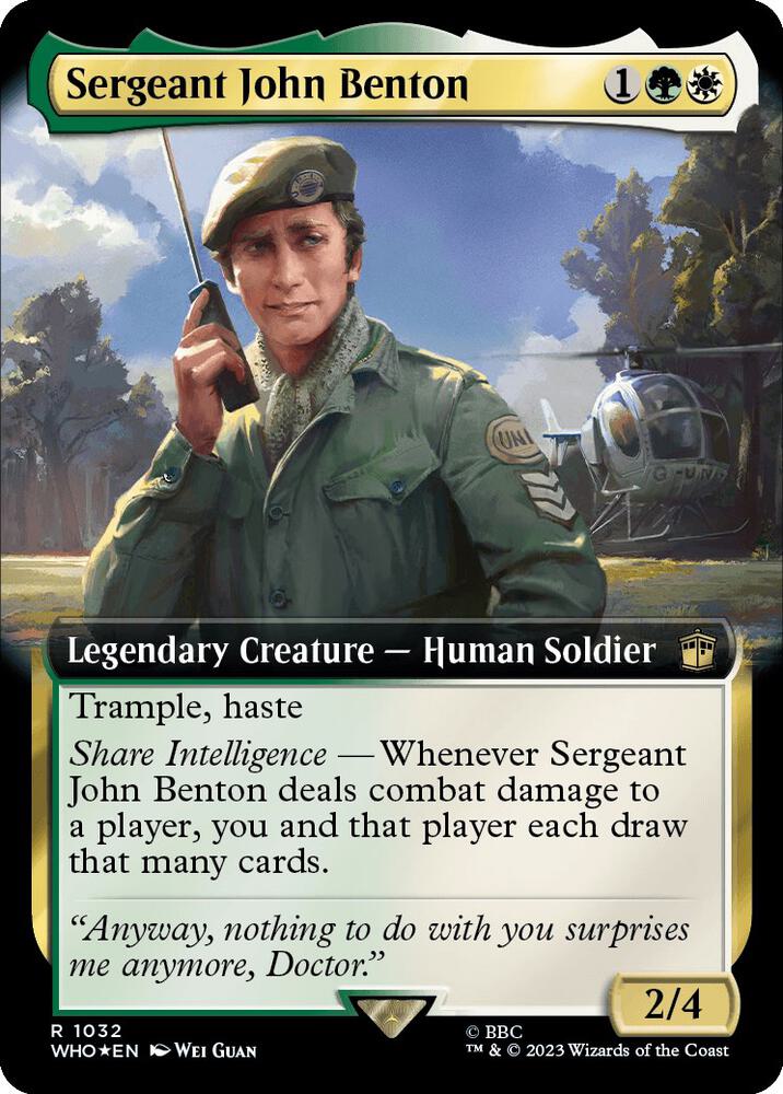 Sergeant John Benton (Extended Art) (Surge Foil) [Universes Beyond: Doctor Who] 1032