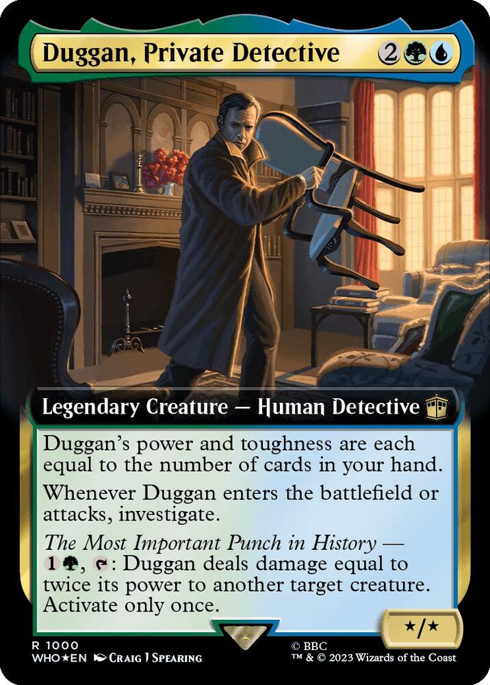 Duggan, Private Detective (Extended Art) (Surge Foil) [Universes Beyond: Doctor Who] 1000