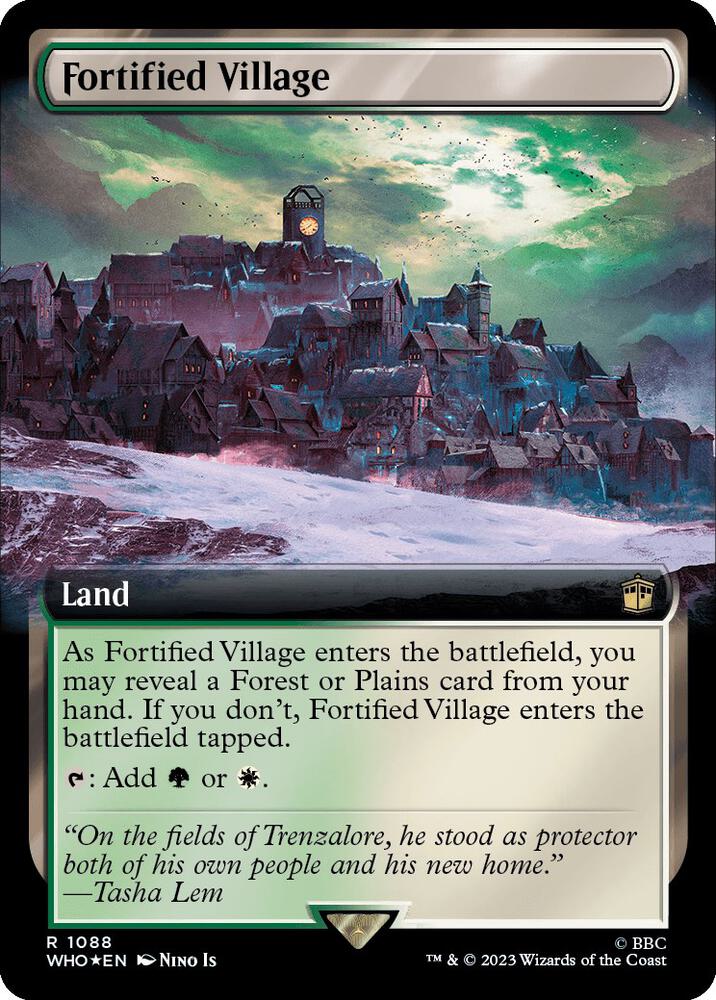 Fortified Village (Extended Art) (Surge Foil) [Universes Beyond: Doctor Who] 1088