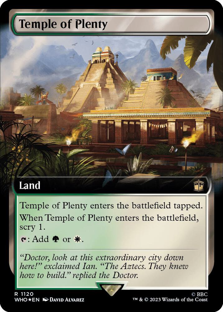 Temple of Plenty (Extended Art) (Surge Foil) [Universes Beyond: Doctor Who] 1120