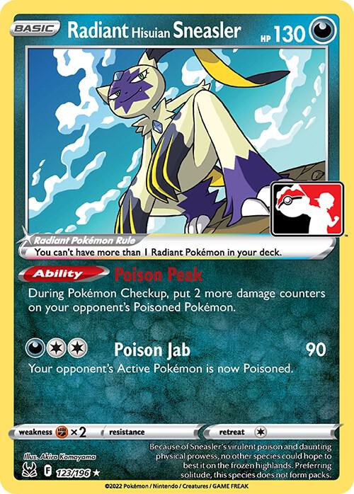 Radiant Hisuian Sneasler - 123/196 [Prize Pack Series Cards] 123/196