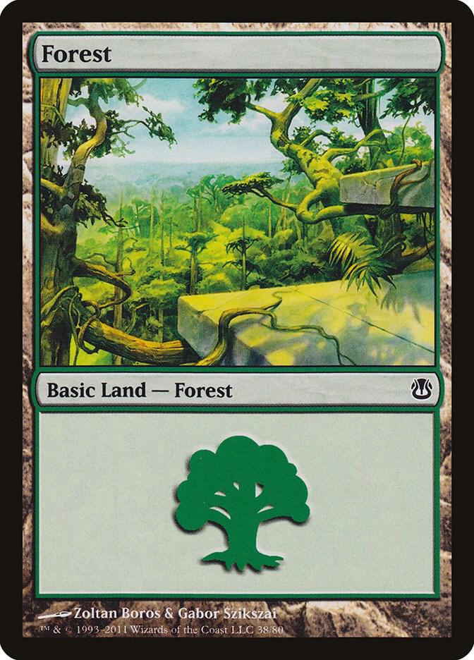 Forest (38) [Duel Decks: Ajani vs. Nicol Bolas] 38