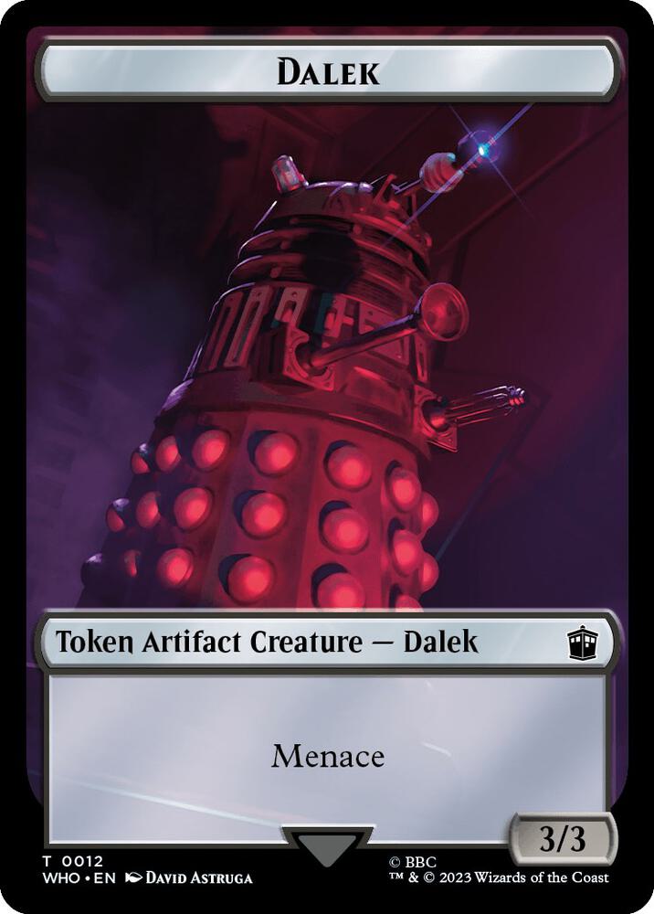 Dalek // Dinosaur Double-Sided Token [Universes Beyond: Doctor Who] 12 // 20