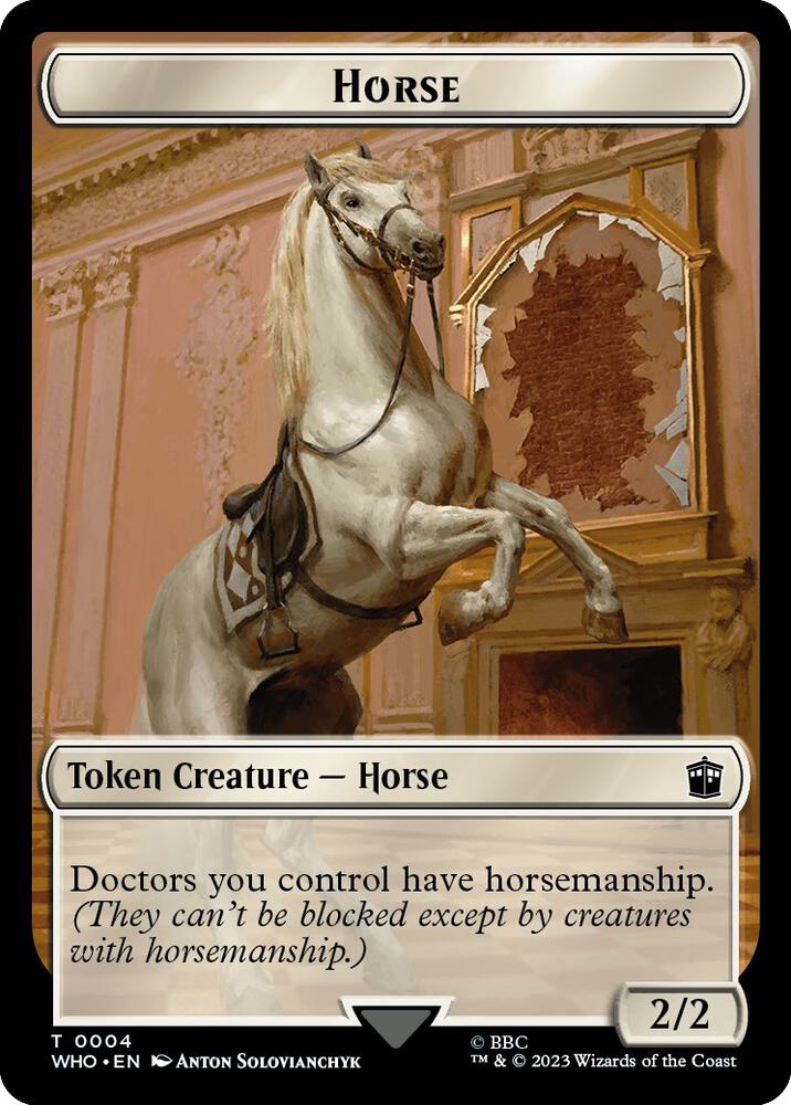 Horse // Food (0026) Double-Sided Token [Universes Beyond: Doctor Who] 4 // 26