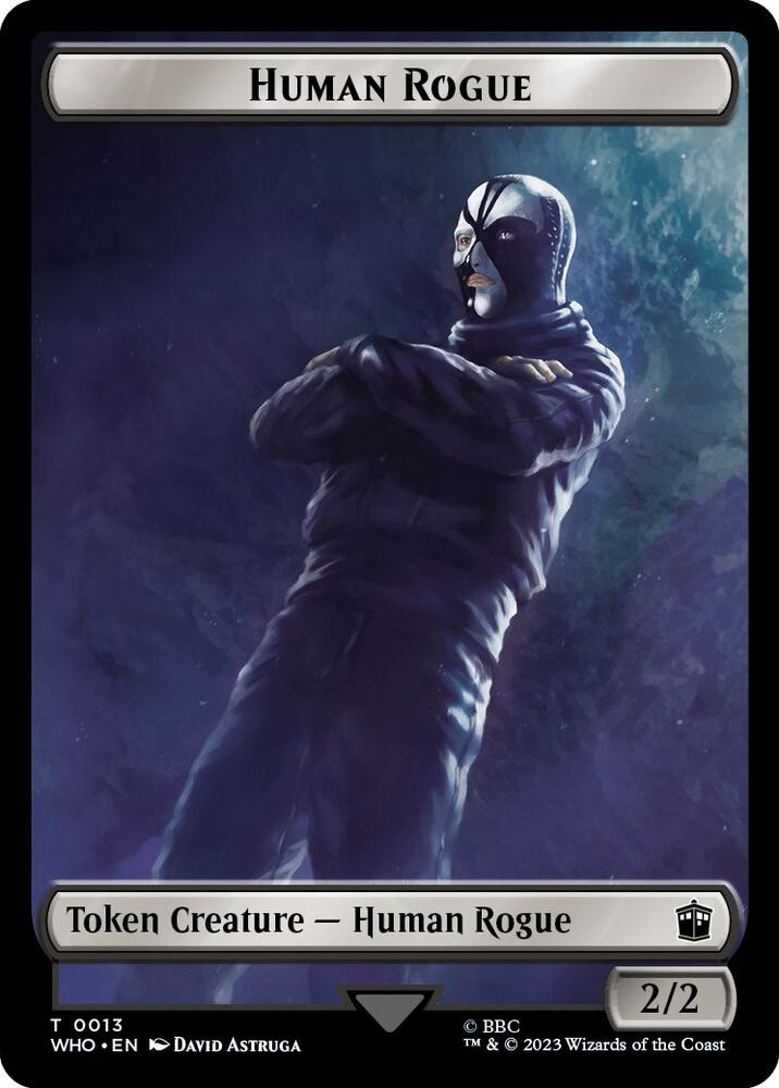 Human Rogue // Clue (0021) Double-Sided Token [Universes Beyond: Doctor Who] 13 // 21