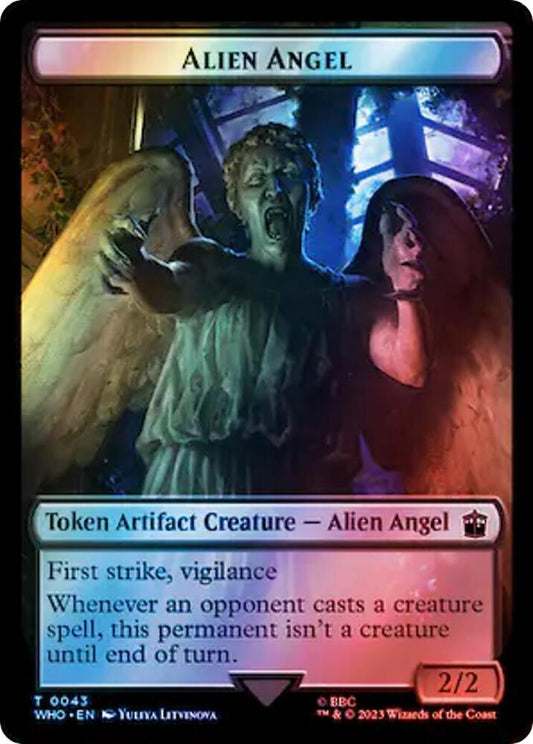 Alien Angel // Food (0057) Double-Sided Token (Surge Foil) [Universes Beyond: Doctor Who] 43 // 57