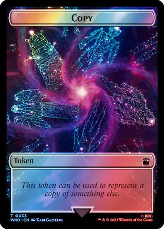 Copy // Beast Double-Sided Token (Surge Foil) [Universes Beyond: Doctor Who] 33 // 49