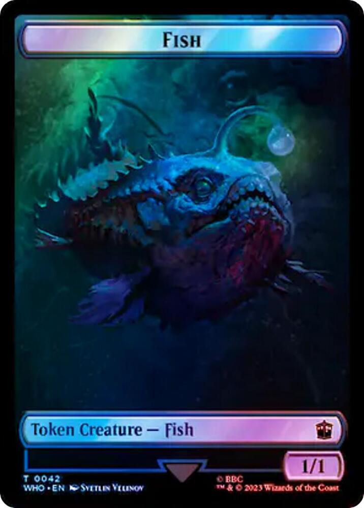 Fish // Treasure (0060) Double-Sided Token (Surge Foil) [Universes Beyond: Doctor Who] 42 // 60