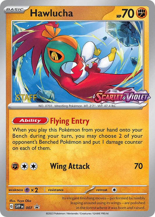 Hawlucha - 007 (Prerelease) [Staff] [SV: Scarlet & Violet Promo Cards] 007