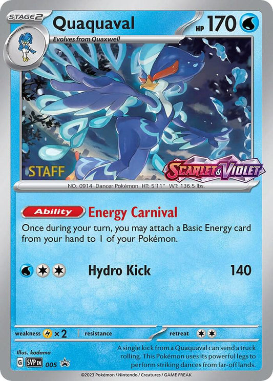 Quaquaval - 005 (Prerelease) [Staff] [SV: Scarlet & Violet Promo Cards] 005