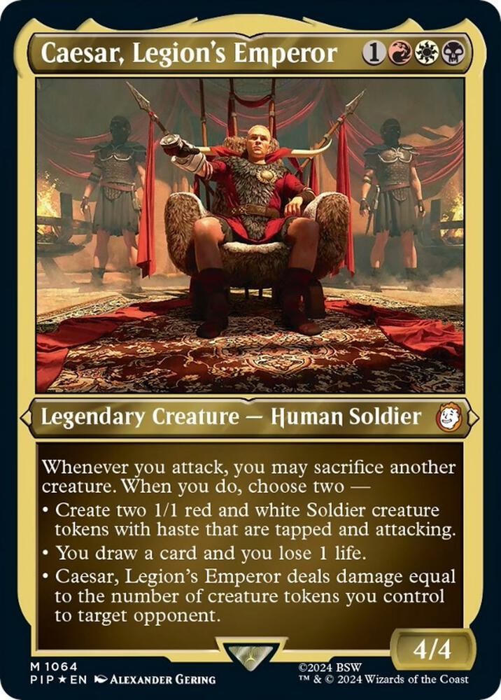 Caesar, Legion's Emperor (Display Commander) - Thick Stock [Universes Beyond: Fallout] 1064