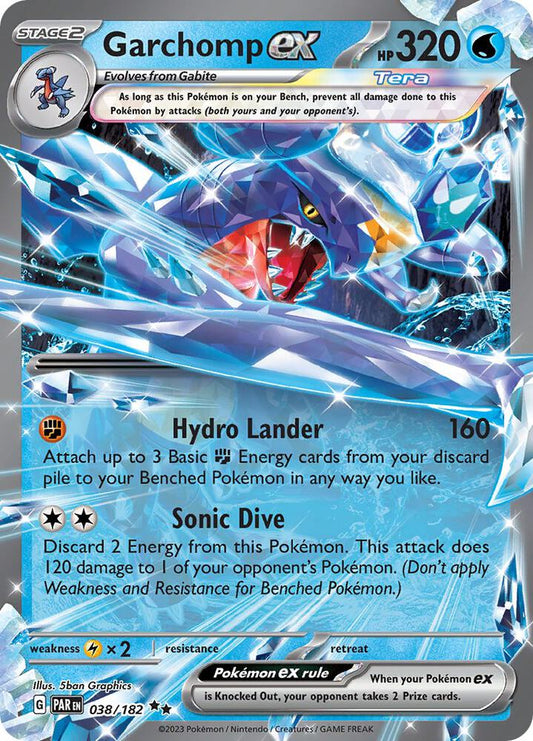 Garchomp ex - 038/182 [SV04: Paradox Rift] 038/182