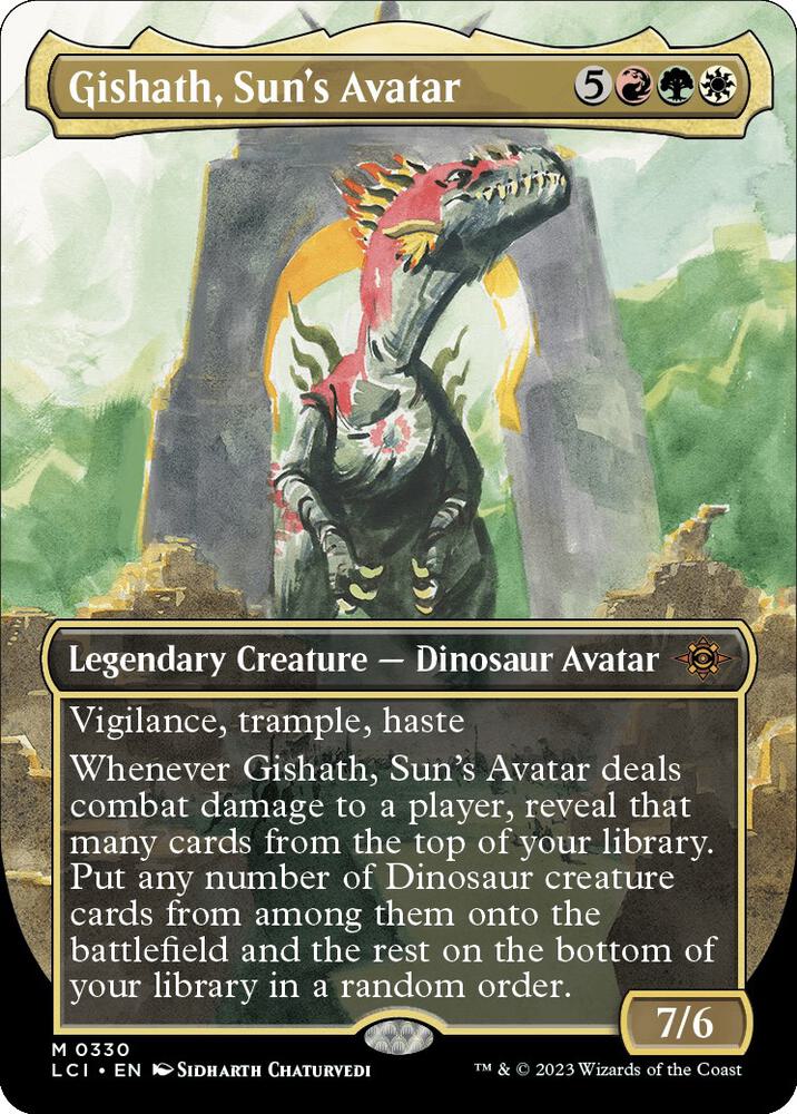 Gishath, Sun's Avatar (Borderless) [The Lost Caverns of Ixalan] 330