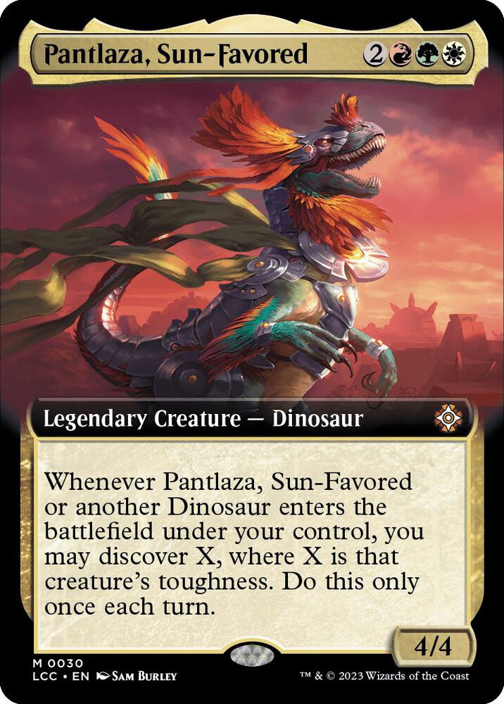 Pantlaza, Sun-Favored (Extended Art) [Commander: The Lost Caverns of Ixalan] 30