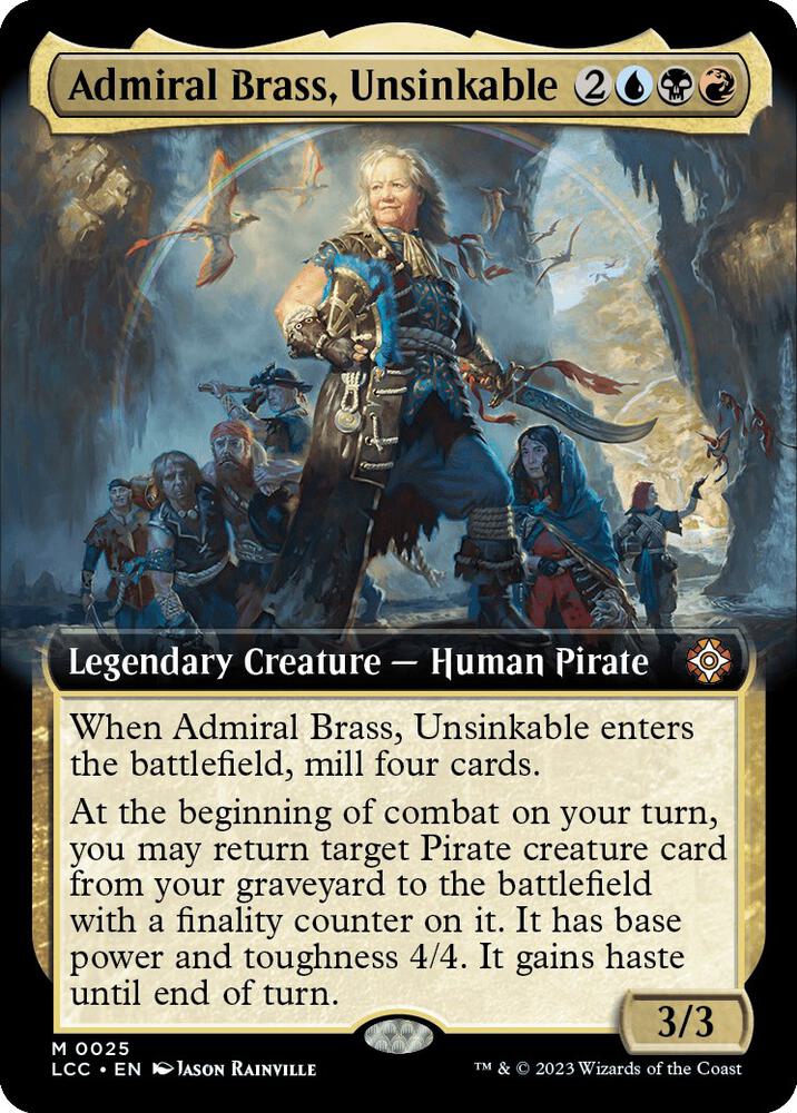 Admiral Brass, Unsinkable (Extended Art) [Commander: The Lost Caverns of Ixalan] 25