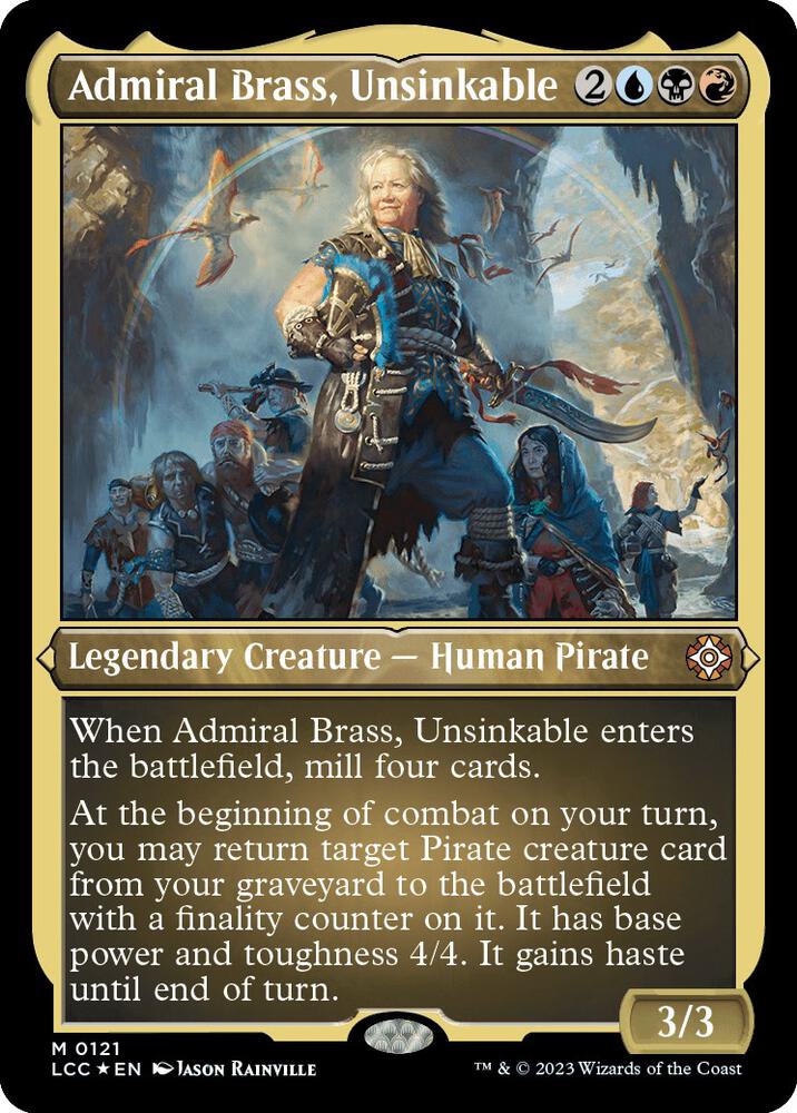 Admiral Brass, Unsinkable (Display Commander) - Thick Stock [Commander: The Lost Caverns of Ixalan] 121
