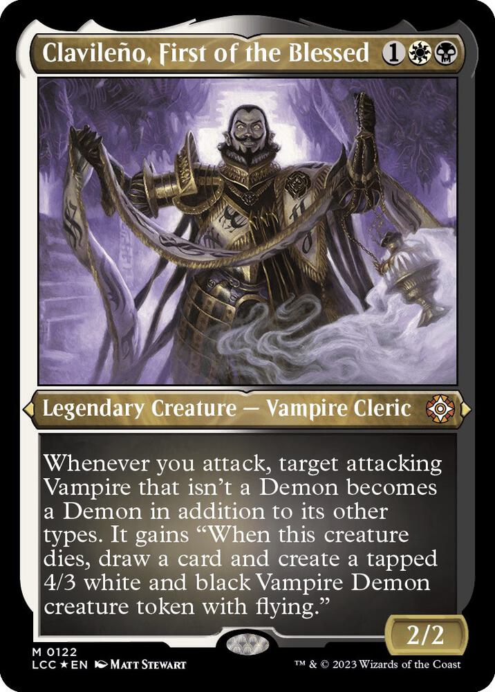 Clavileno, First of the Blessed (Display Commander) - Thick Stock [Commander: The Lost Caverns of Ixalan] 122
