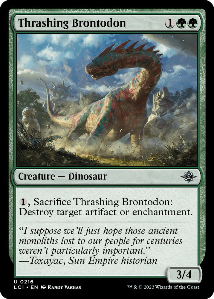 Thrashing Brontodon [The Lost Caverns of Ixalan] 216