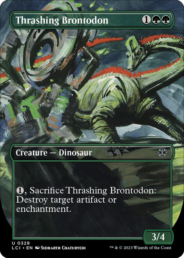 Thrashing Brontodon (Borderless) [The Lost Caverns of Ixalan] 329
