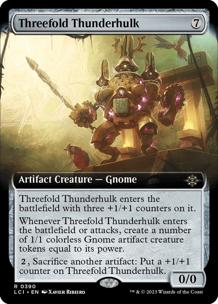 Threefold Thunderhulk (Extended Art) [The Lost Caverns of Ixalan] 390