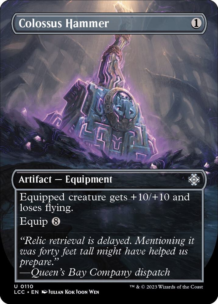 Colossus Hammer (Borderless) [Commander: The Lost Caverns of Ixalan] 110