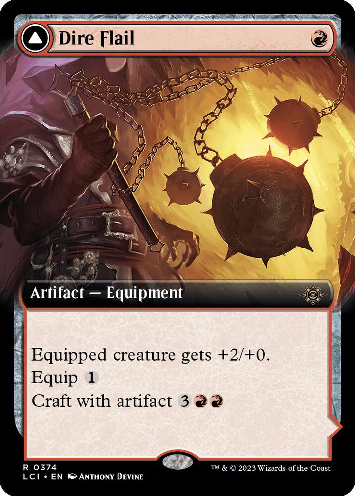 Dire Flail (Extended Art) [The Lost Caverns of Ixalan] 374