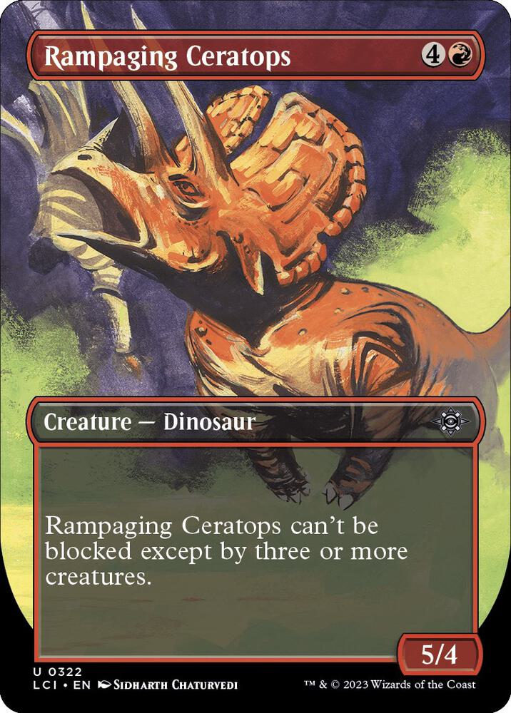 Rampaging Ceratops (Borderless) [The Lost Caverns of Ixalan] 322