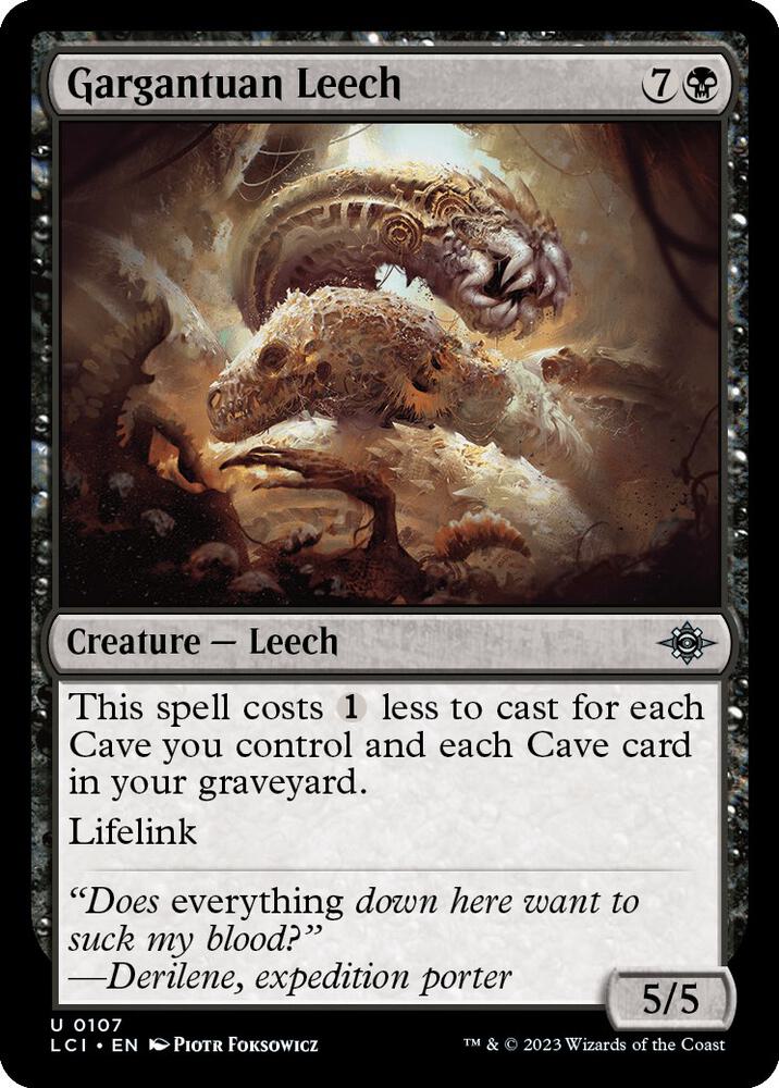 Gargantuan Leech [The Lost Caverns of Ixalan] 107