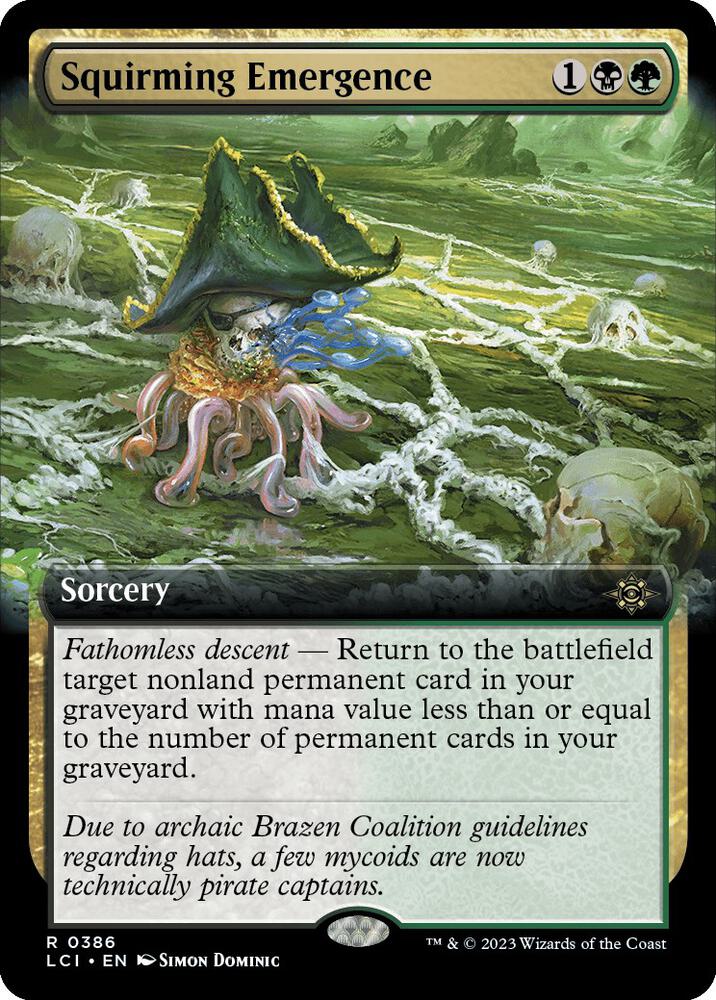 Squirming Emergence (Extended Art) [The Lost Caverns of Ixalan] 386