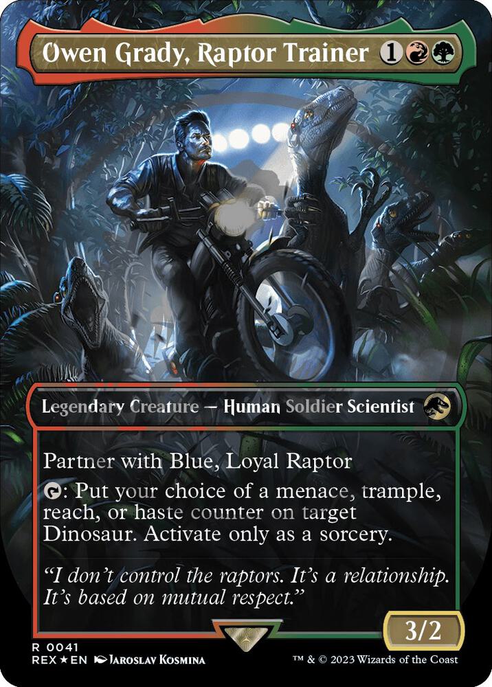 Owen Grady, Raptor Trainer (Borderless) (Emblem) [Universes Beyond: Jurassic World Collection] 41