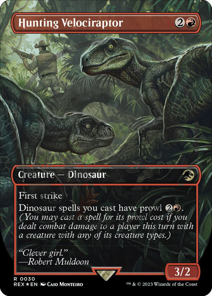 Hunting Velociraptor (Borderless) (Emblem) [Universes Beyond: Jurassic World Collection] 30