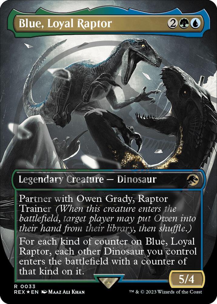 Blue, Loyal Raptor (Borderless) (Emblem) [Universes Beyond: Jurassic World Collection] 33