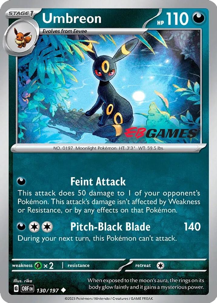 Umbreon - 130/197 (EBGames Exclusive) [Miscellaneous Cards & Products] 130/197