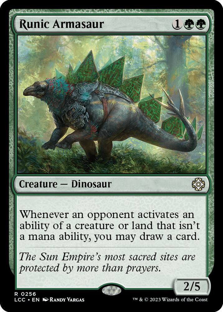 Runic Armasaur [Commander: The Lost Caverns of Ixalan] 256