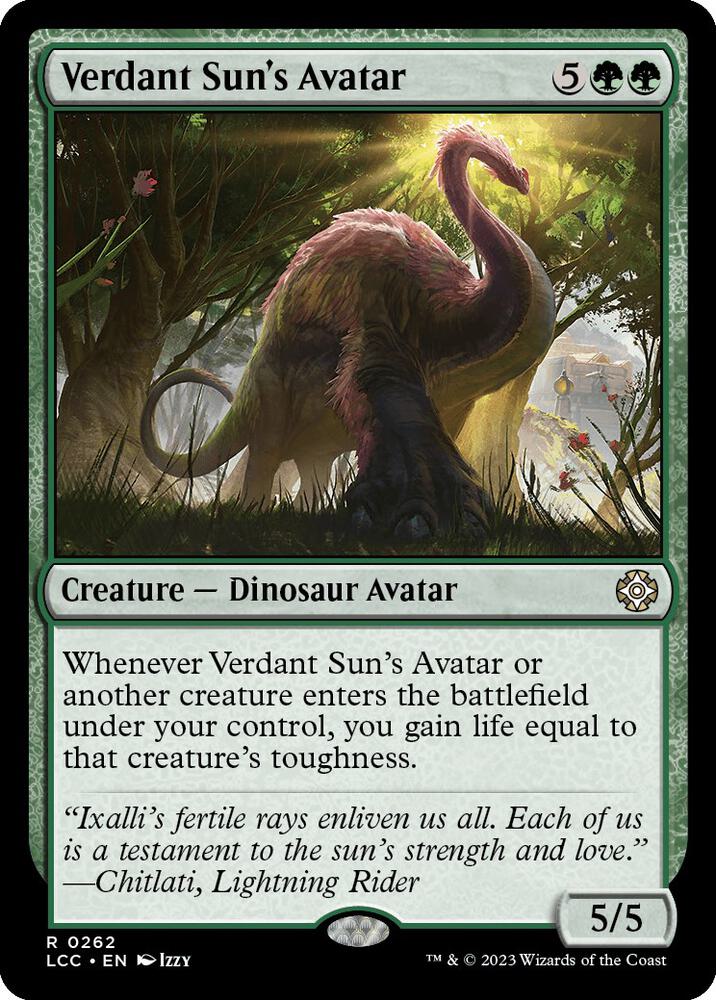 Verdant Sun's Avatar [Commander: The Lost Caverns of Ixalan] 262