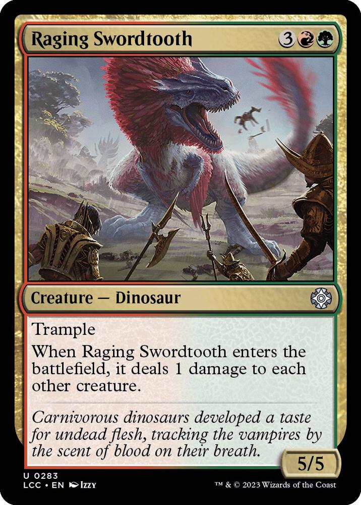 Raging Swordtooth [Commander: The Lost Caverns of Ixalan] 283