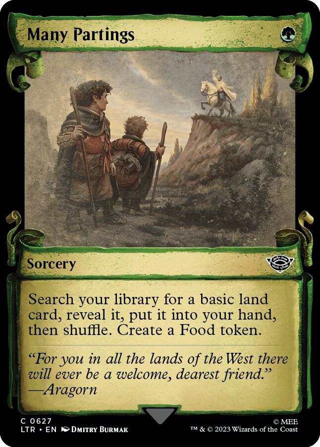 Many Partings (Showcase Scrolls) [Universes Beyond: The Lord of the Rings: Tales of Middle-earth] 627