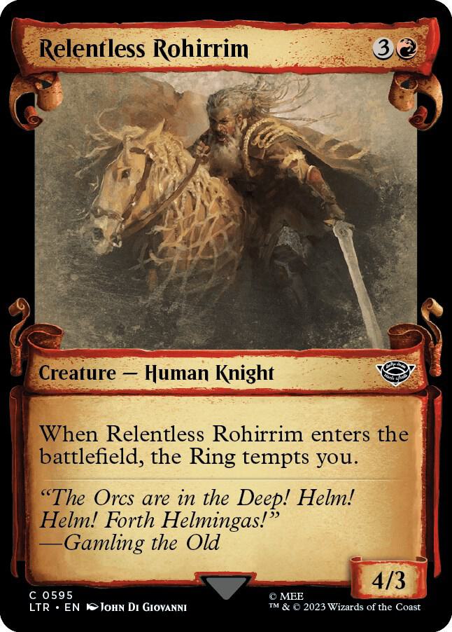 Relentless Rohirrim (Showcase Scrolls) [Universes Beyond: The Lord of the Rings: Tales of Middle-earth] 595