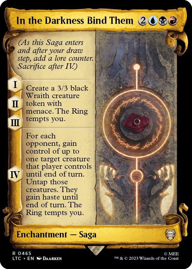 In the Darkness Bind Them (Showcase Scrolls) [Commander: The Lord of the Rings: Tales of Middle-earth] 465